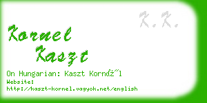 kornel kaszt business card